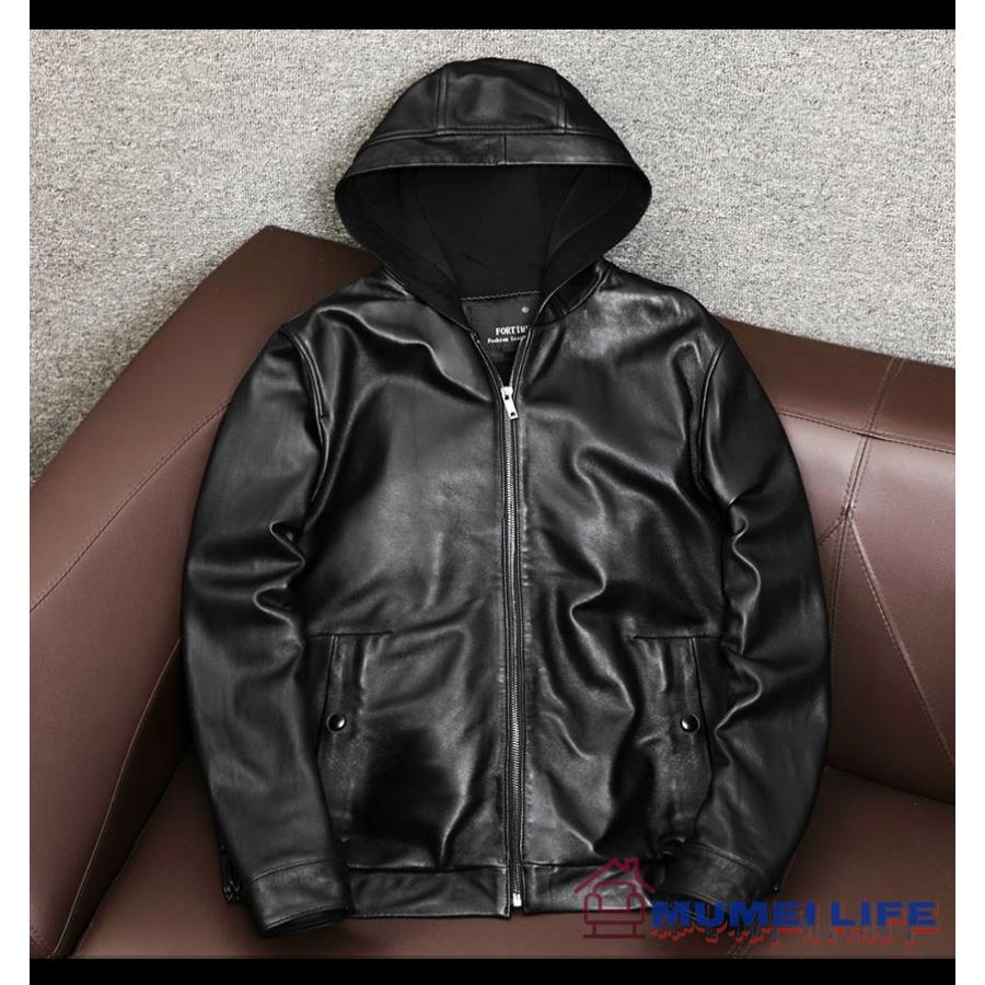 楽天市場】新品☆シープスキン フーデッドパーカー レザージャケット