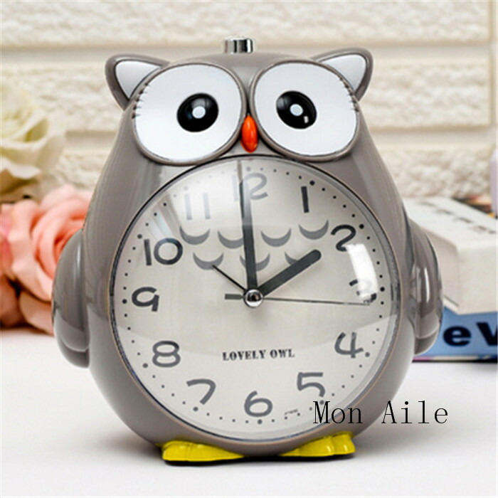 楽天市場】置き時計 目覚まし時計 夜光 フクロウ 静音 スタンド