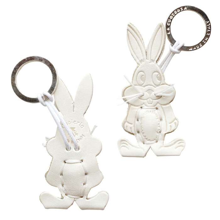 楽天市場】La Cuoieria レザーキーホルダー ウサギ 本革 イタリア