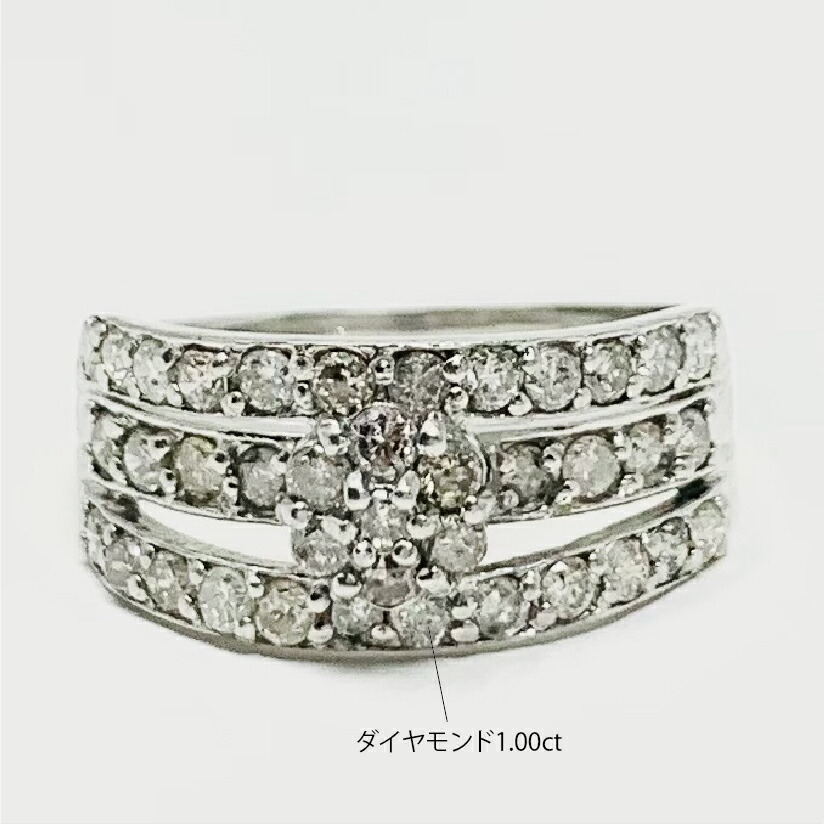 楽天市場】【新品仕上げ】Pt900 プラチナ ダイヤモンド 1.00ct リング