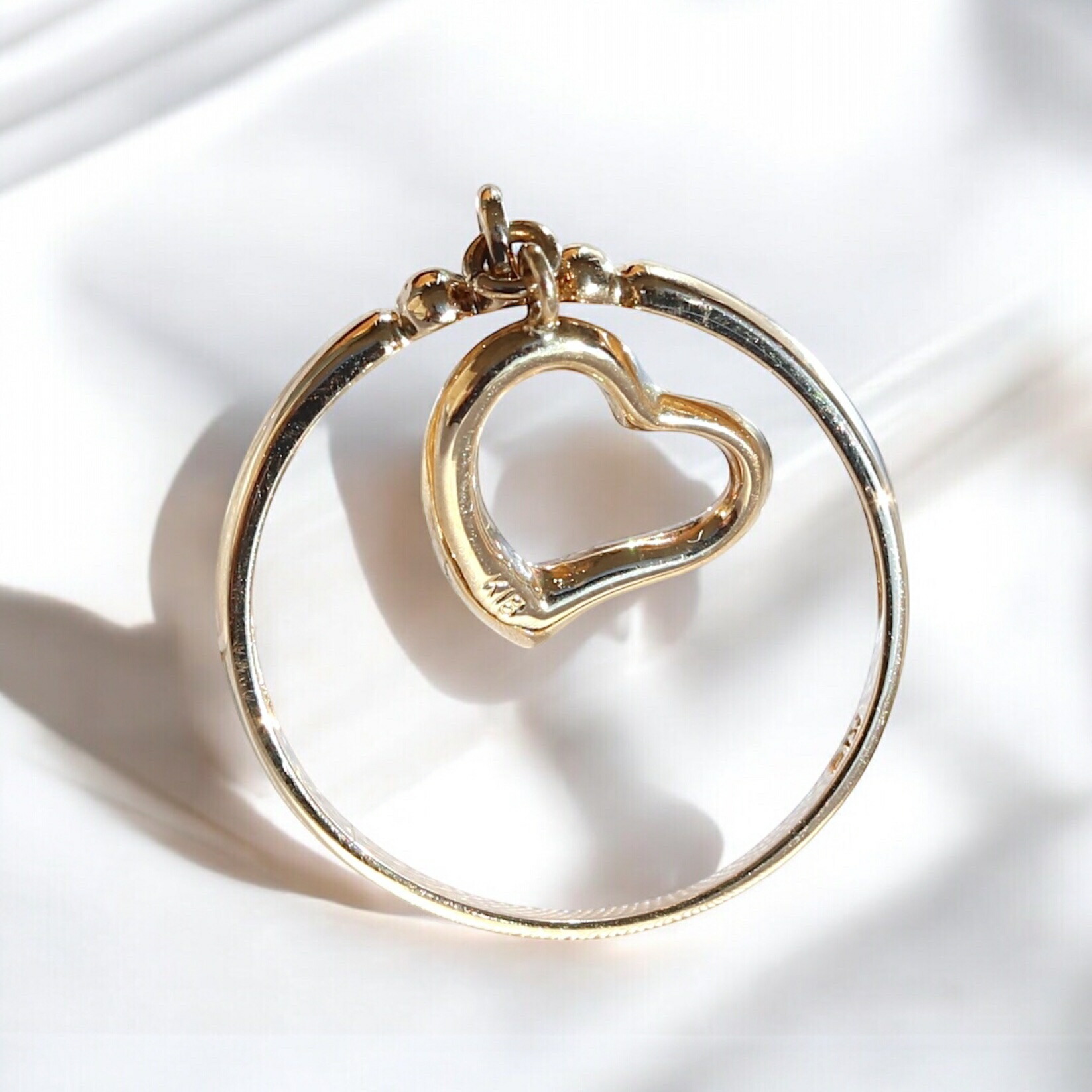 楽天市場】【新品仕上げ】 K18 リング 指輪 ハートモチーフ 高級 11号