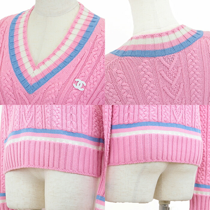 楽天市場】【美品】シャネル 2023SS P74550 カシミヤ ブレンド Vネック