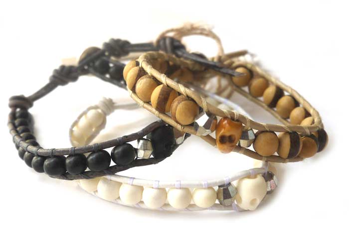 楽天市場】チャンルー CHAN LUU レザーブレスレット スカルボーン