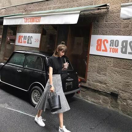 楽天市場】Tシャツ ギンガムチェック レディース スカート