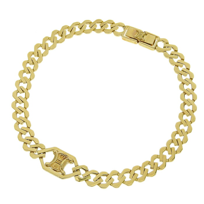 楽天市場】CELINE セリーヌ マカダム ブレスレット K18YG 750 イエロー