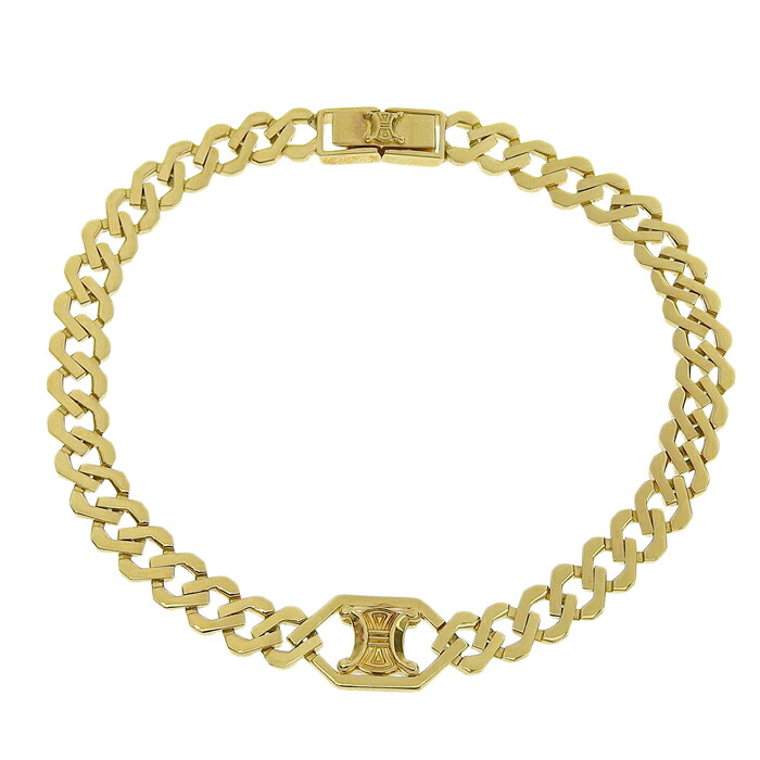 楽天市場】CELINE セリーヌ マカダム ブレスレット K18YG 750 イエロー