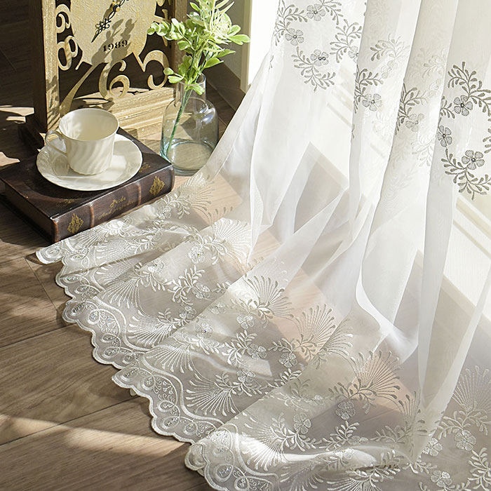 楽天市場】レースカーテン トルコレース ジュリアシルバー ホワイト