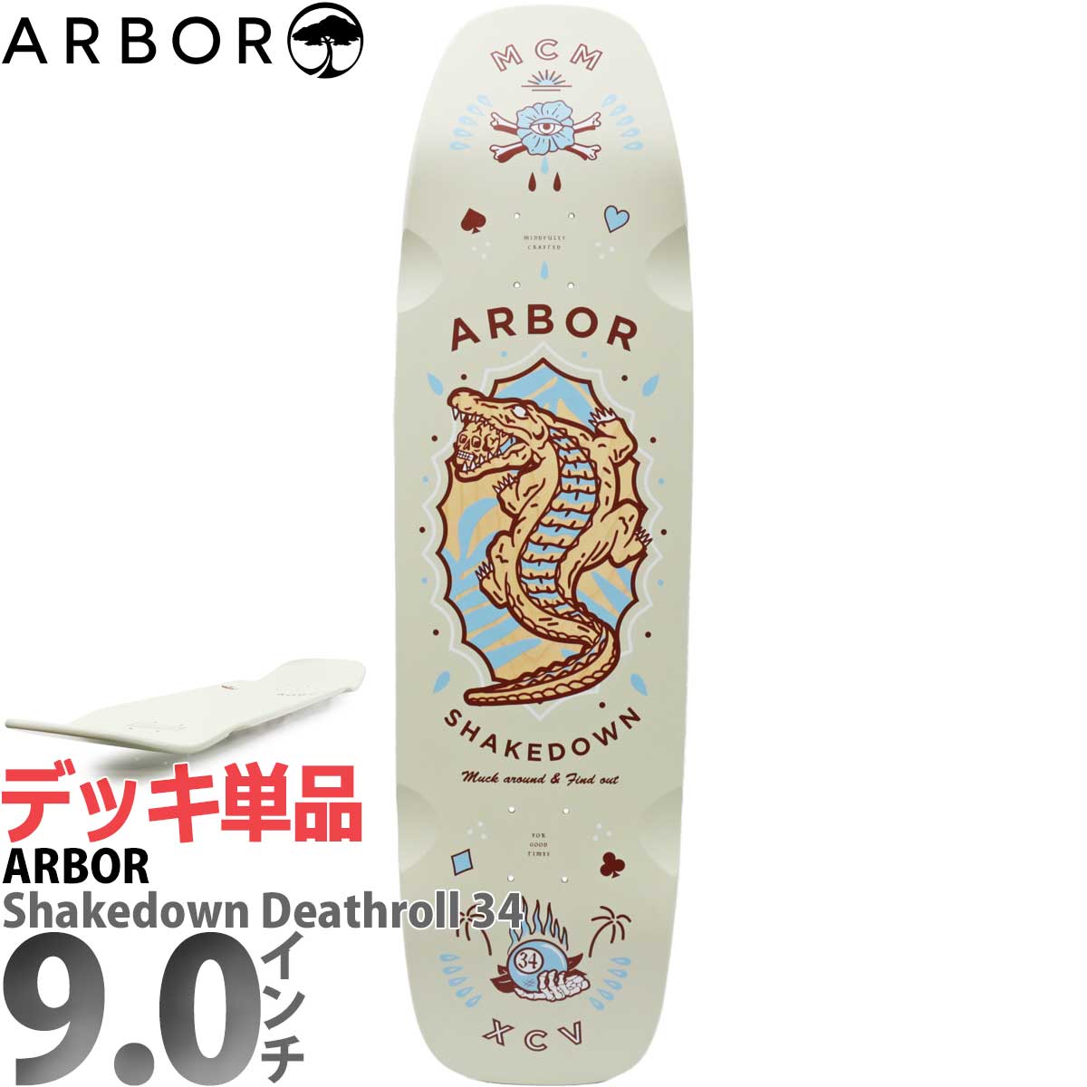 楽天市場】アーバー 9.0x34インチ スケボー デッキ Arbor Skateboards