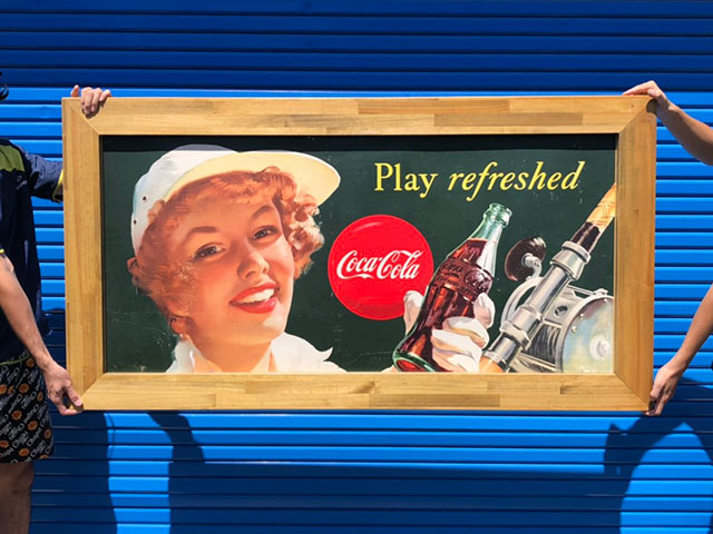 楽天市場】コカ・コーラ 特大サイズ・ヴィンテージポスター （ウッド
