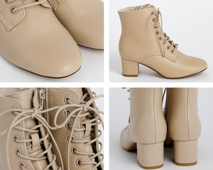 楽天市場】送料無料 23-25cm【超目玉】レースアップヒールブーツ 袴