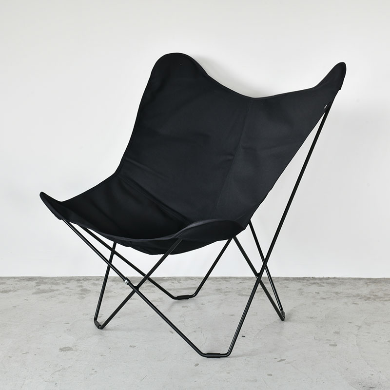 楽天市場】クエロ BKF バタフライチェア コットンキャンバス ブラック