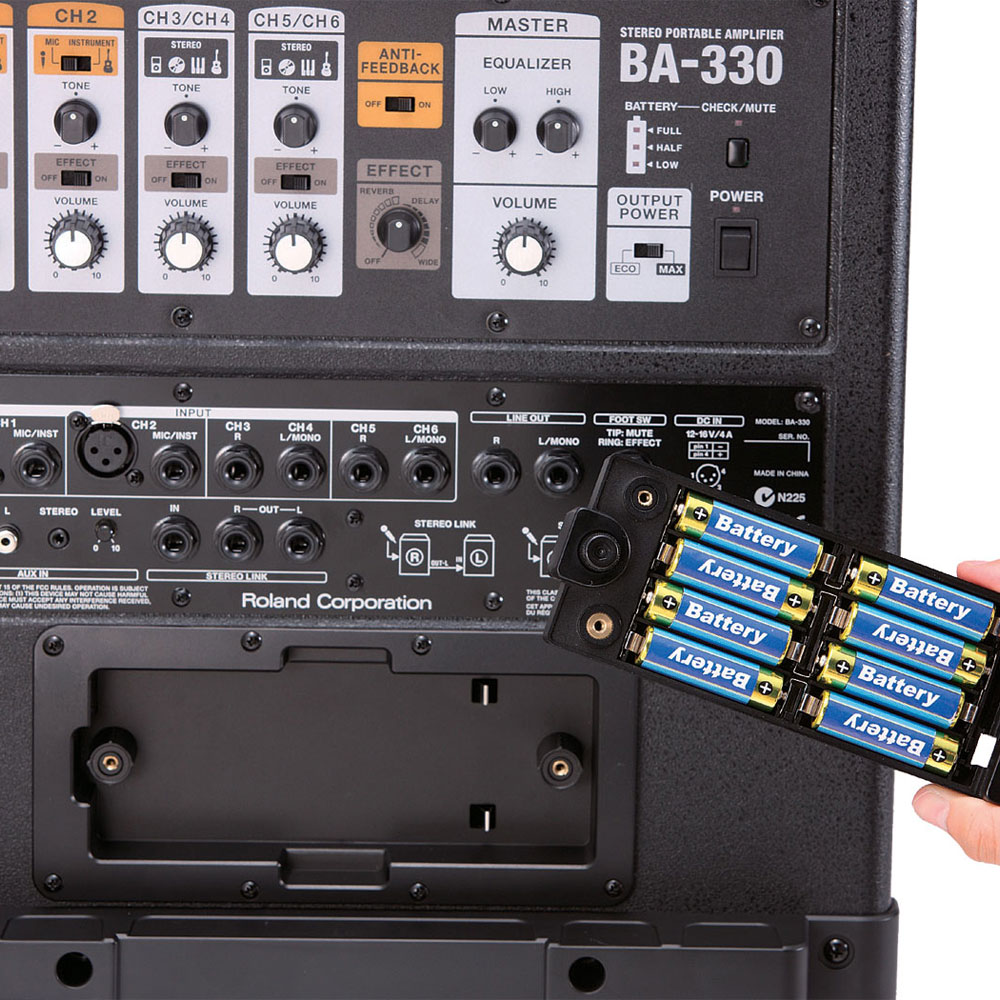 楽天市場】ローランド ROLAND BA-330 ステレオポータブルアンプ PA