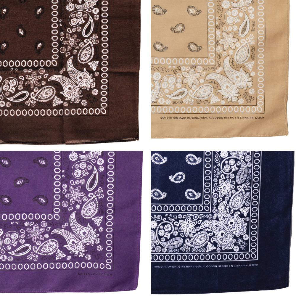 楽天市場】BANDANA 【PAISLEY】 55cm バンダナ 学生さんへ ペイズリー