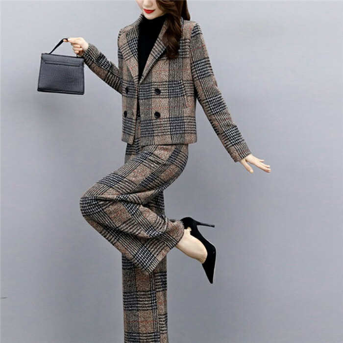 楽天市場】セットアップ スーツ スーツパンツ レディース 春 ワイド