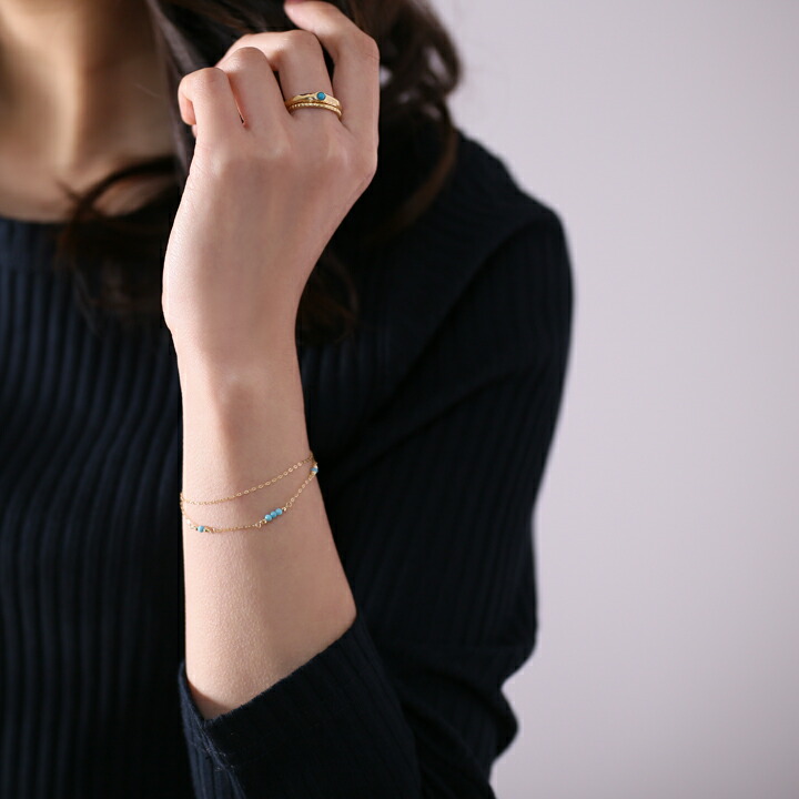 楽天市場】18金 ブレスレット k18 レディース シンプル 天然石