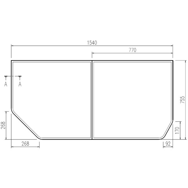LIXIL 風呂ふた 組ふた 3分割 黒 755 x 1540 LIXIL 風呂ふた 組ふた 3
