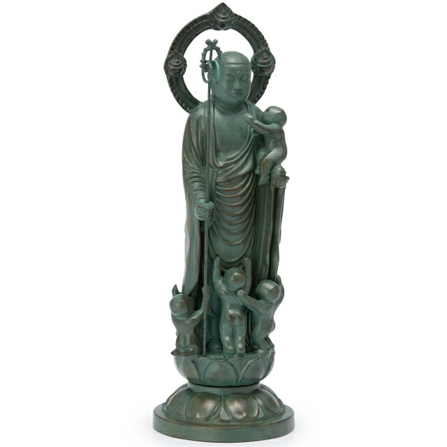 楽天市場】水子地蔵菩薩(子安地蔵菩薩) 合金製青銅色 15.5cm【牧田秀雲