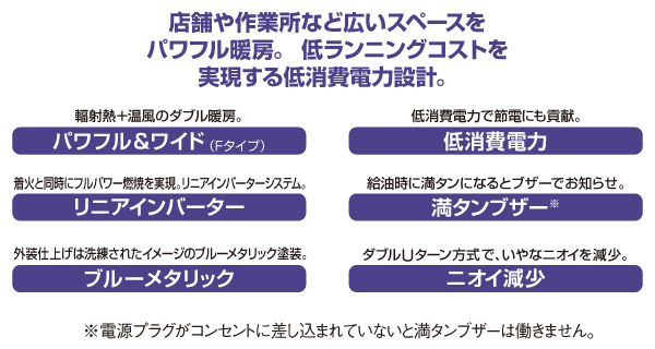 楽天市場】ブルーバーナ (業務用タイプ)(タンク一体式)(木造48畳まで