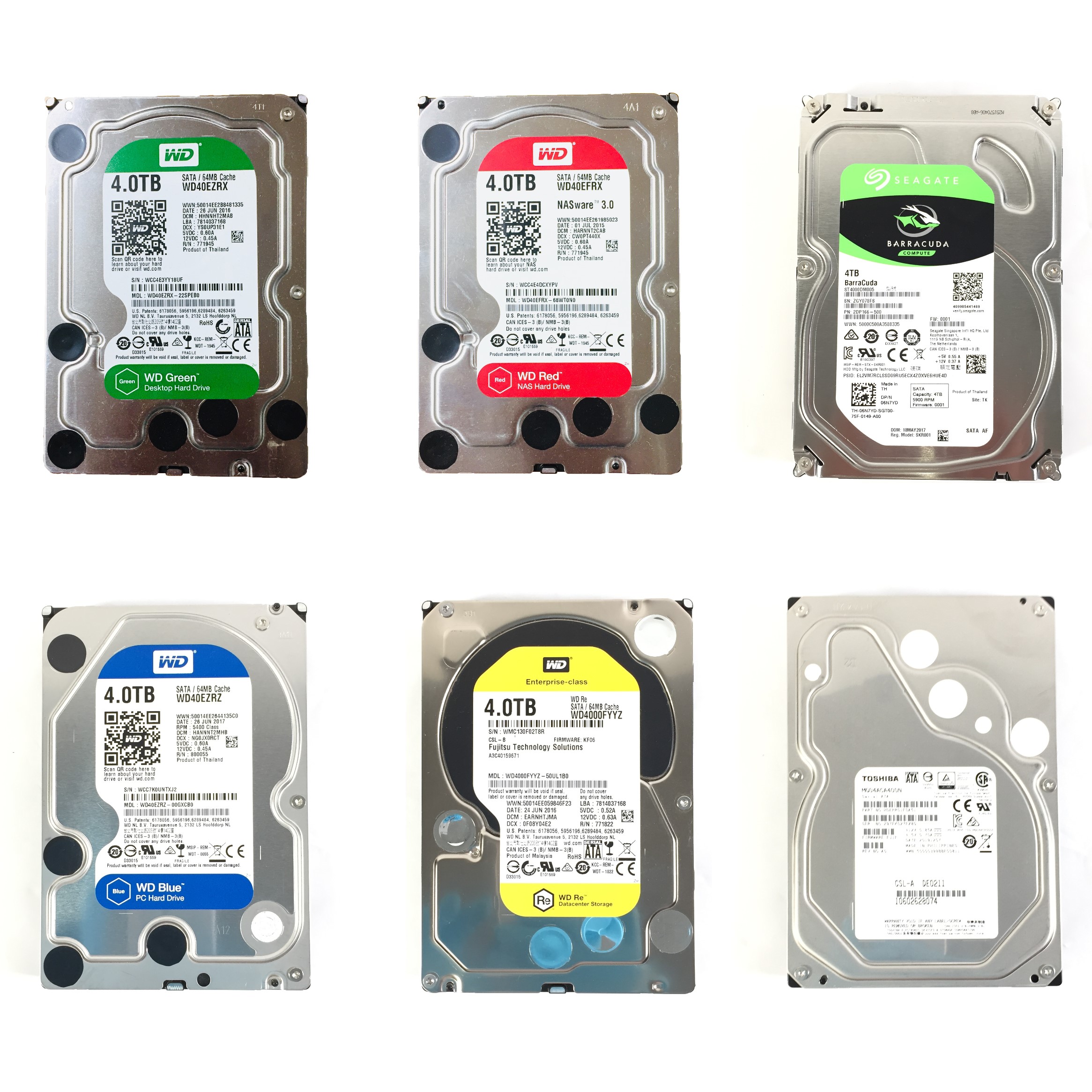 楽天市場】R053-4 TB 3.5 インチ SATA HDD 1点 SEAGATE/HP/WD /TOSHIBA