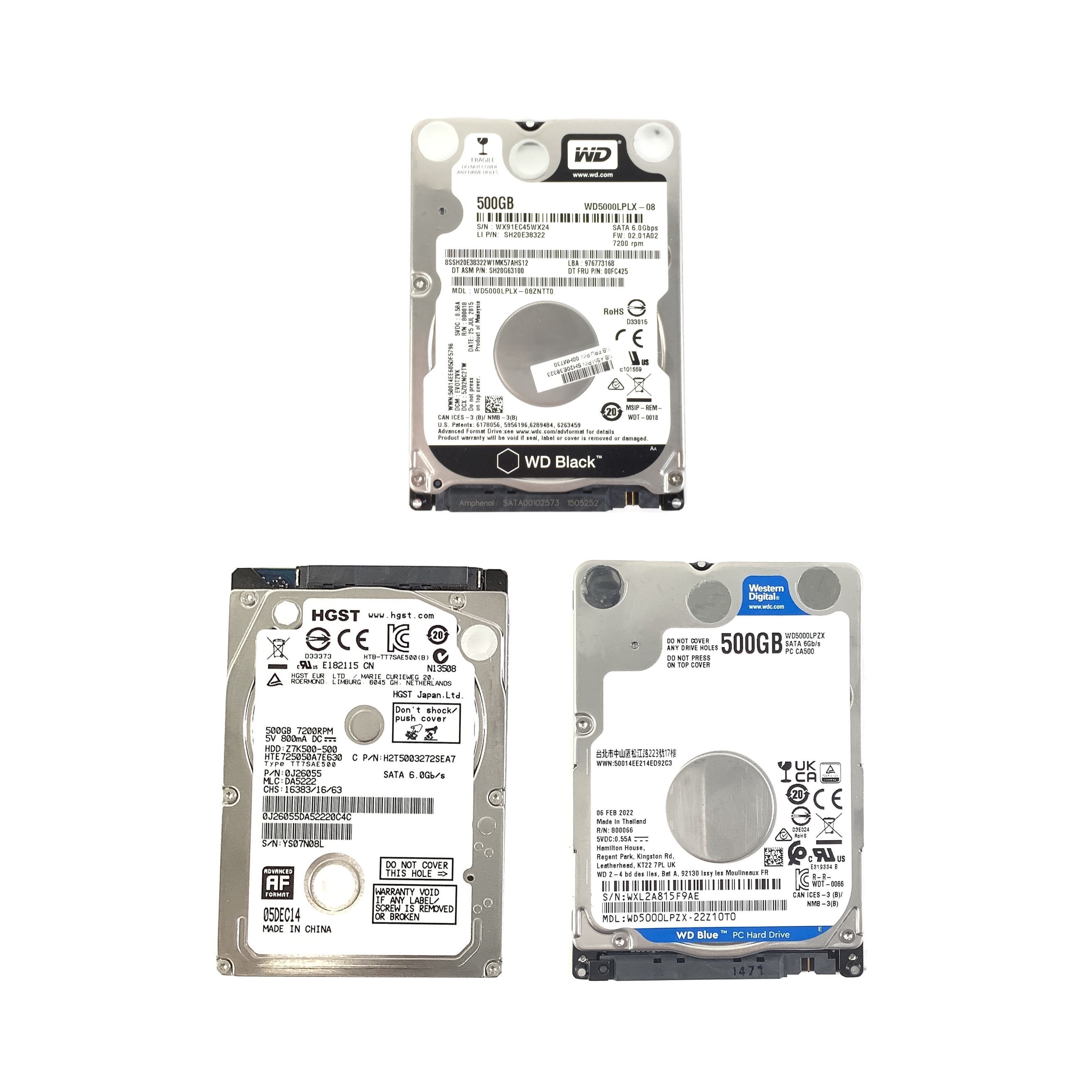 楽天市場】R156-500GB 2.5 インチ SATA HDD 1点 WD/HGST ☆7200rpm