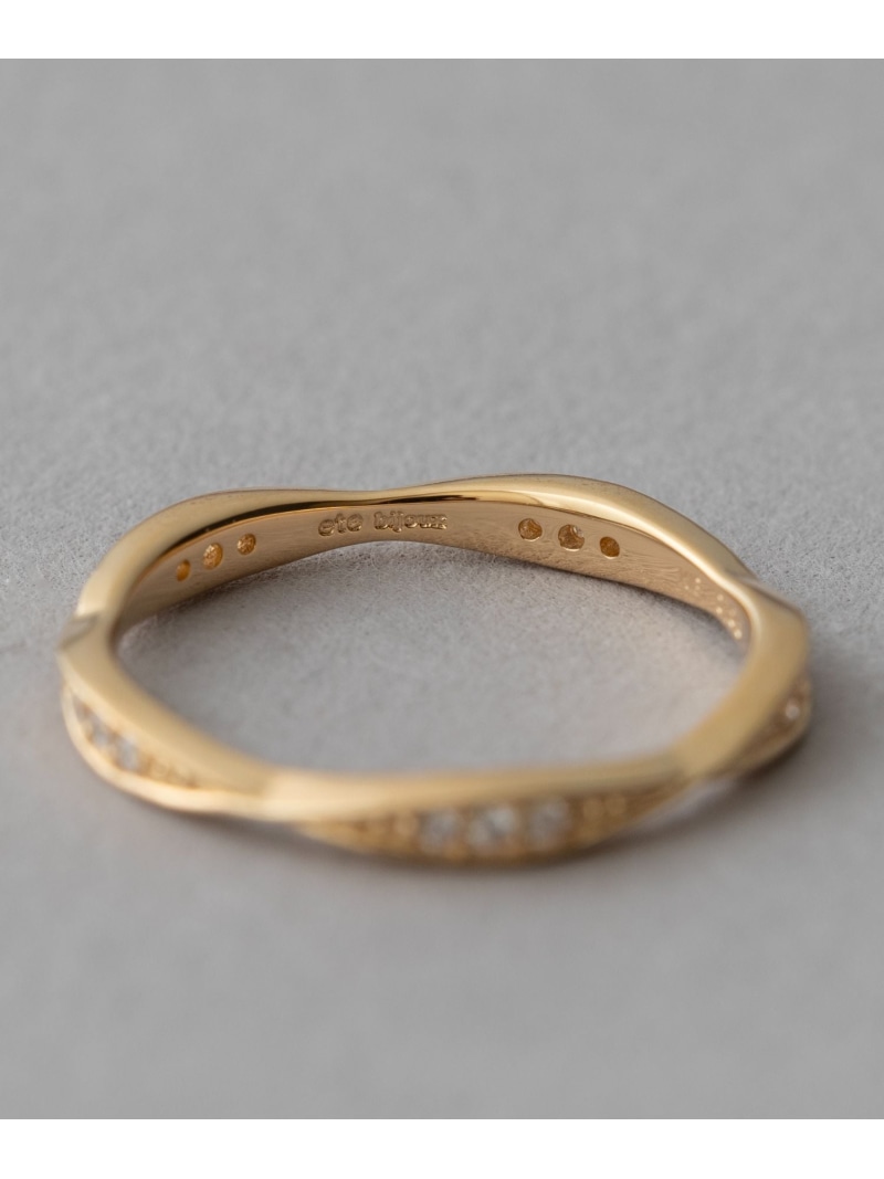 楽天市場】[プレイリング] K18YG ダイヤモンド ピンキーリング ete