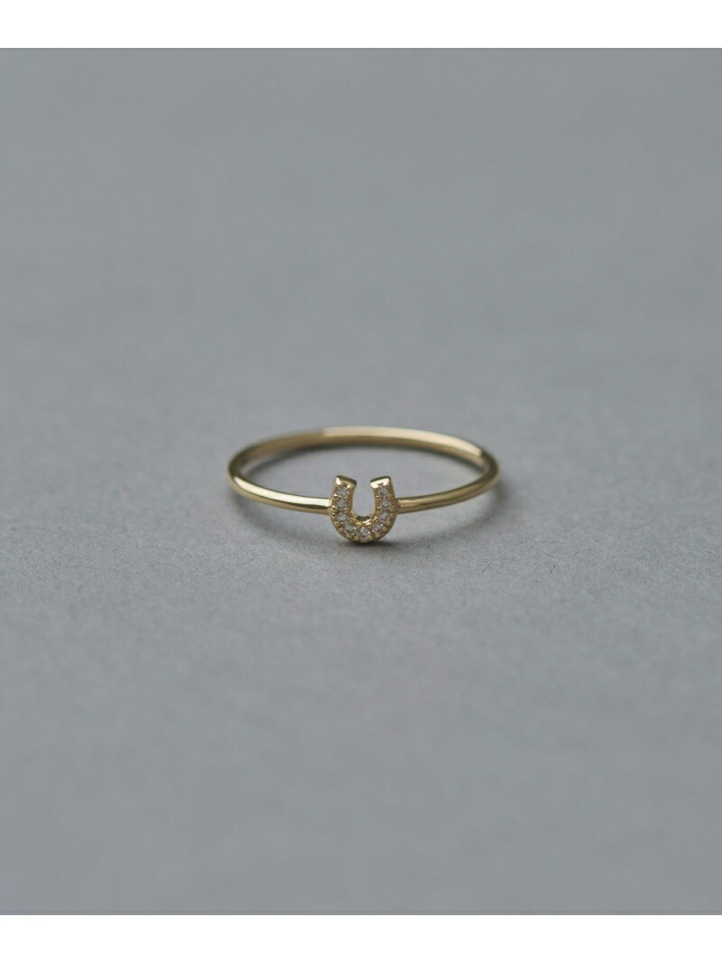 楽天市場】K10YG ダイヤモンド ホースシュー リング ete エテ