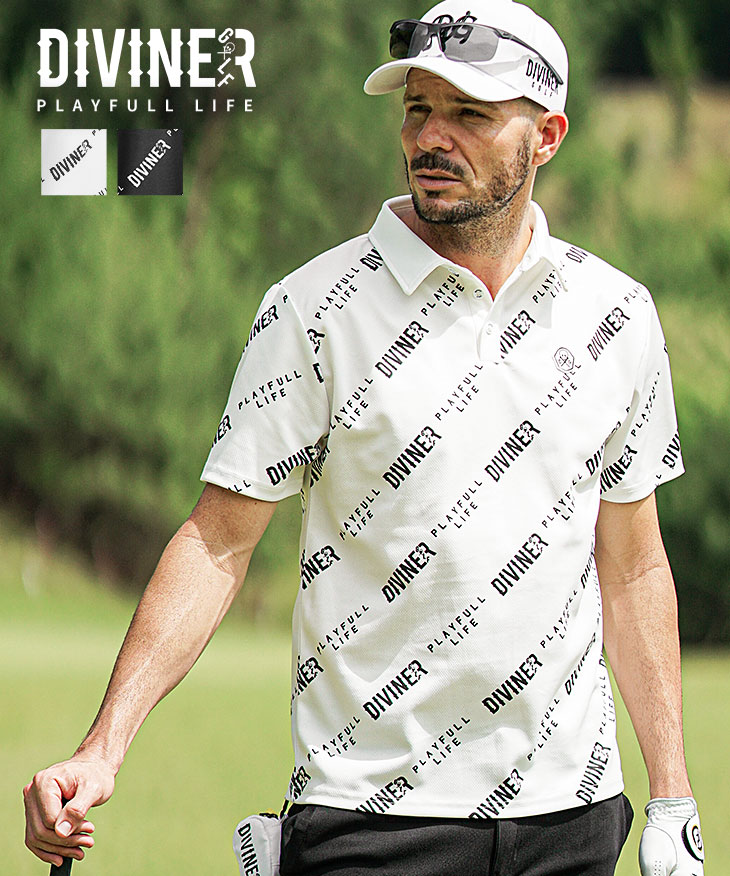楽天市場】【DIVINER GOLF】 ゴルフウェア メンズ ポロシャツ 半袖