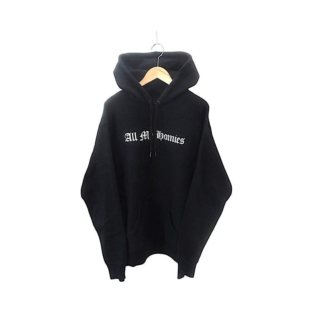 楽天市場】ALL MY HOMIES EMBROIDERY HOOODI BLACK SIZE-L オールマイ