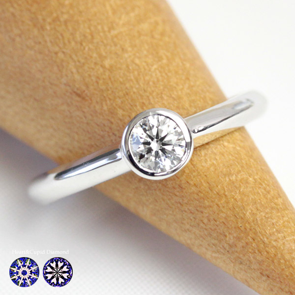 楽天市場】K18 18金 リング ダイヤモンド リング 0.2ct ベゼル