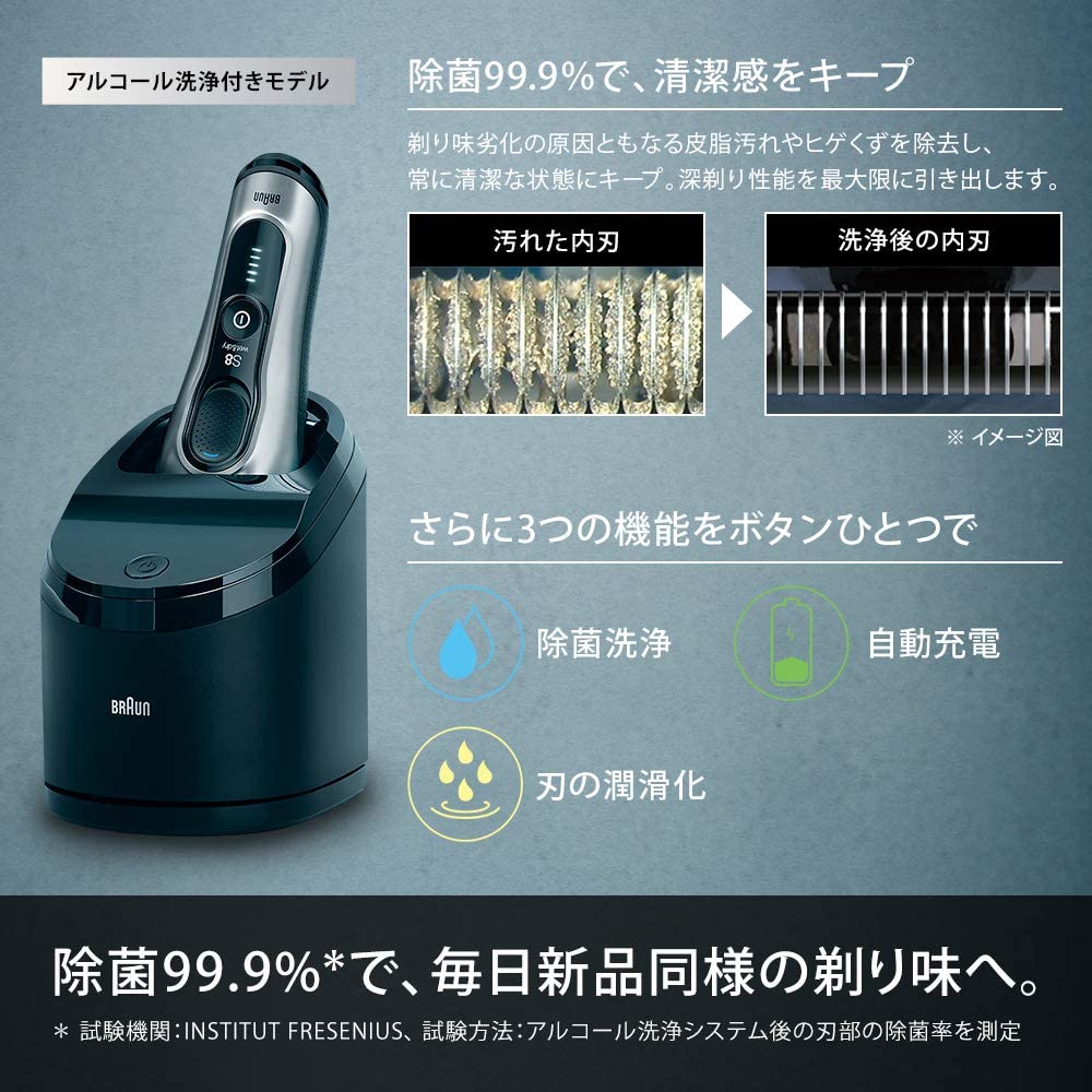 楽天市場】【除菌洗浄器付き】 ブラウン シリーズ8 メンズ電気