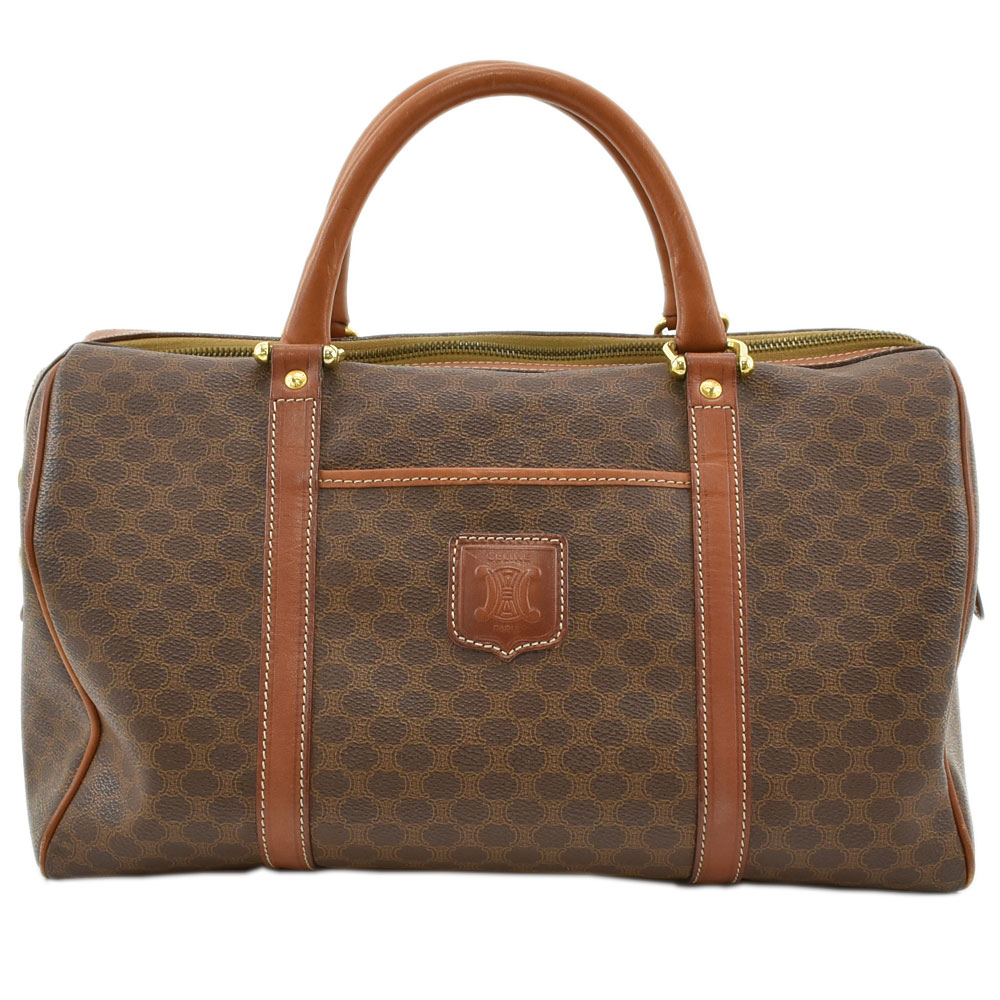 楽天市場】CELINE セリーヌ ボストンバッグ マカダム ハンドバッグ PVC