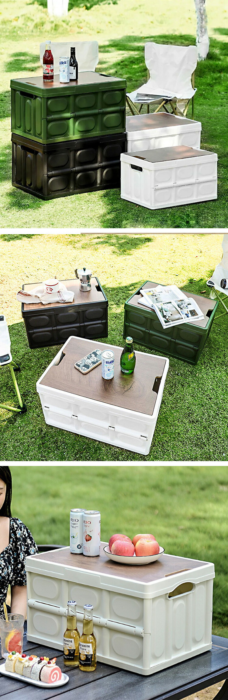 楽天市場】ランキング入賞!! 折りたたみコンテナ 大容量 55L コンテナ