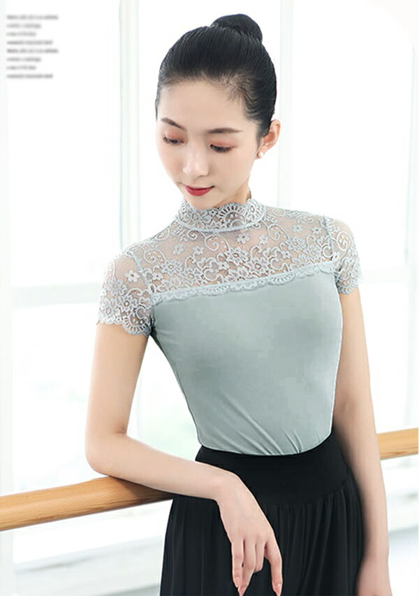 楽天市場】バレエ トップス ダンスウェア レオタード 袖あり レース