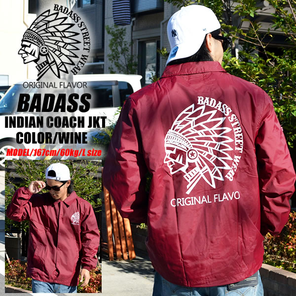 楽天市場】送料無料！！ BADASS バダス インディアンコーチジャケット