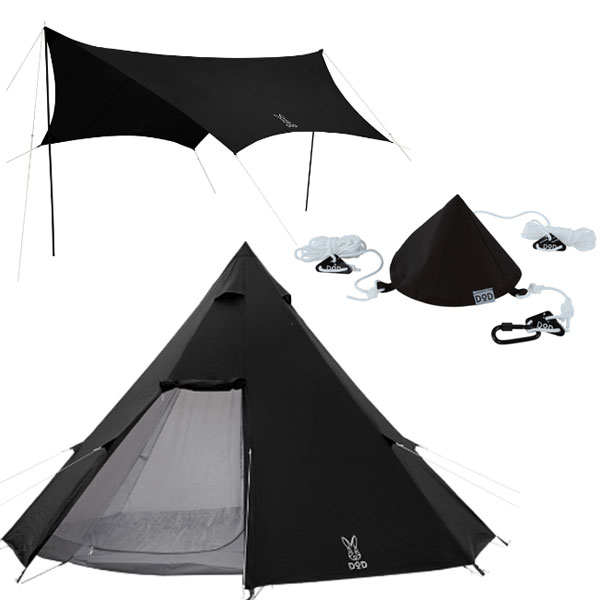 楽天市場】【DODお得セット】ワンポールテントL＆いつかのタープセット