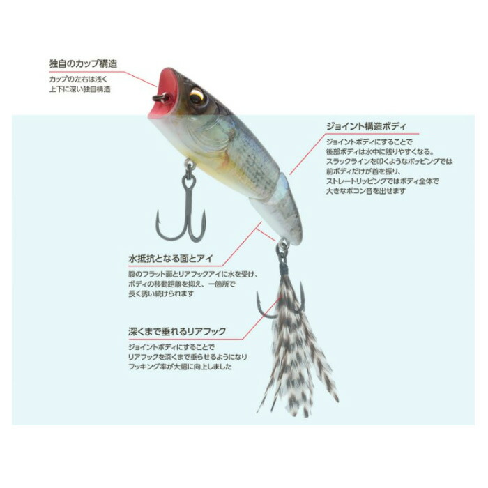 楽天市場】イマカツ(IMAKATSU) MJポップ 【釣り フィッシング バス