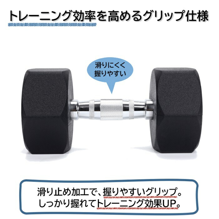 HEXダンベル3kg 5kg 7.5kg 10kg 12.5kg 15kg（六角・ヘックスダンベル