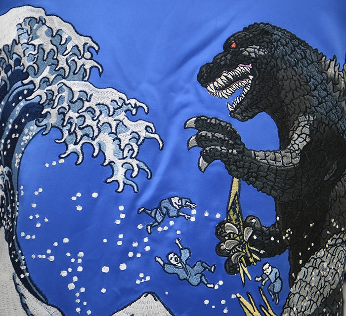 楽天市場】ゴジラ スカジャン 富嶽ゴジラ BL : フィッツマーケット楽天