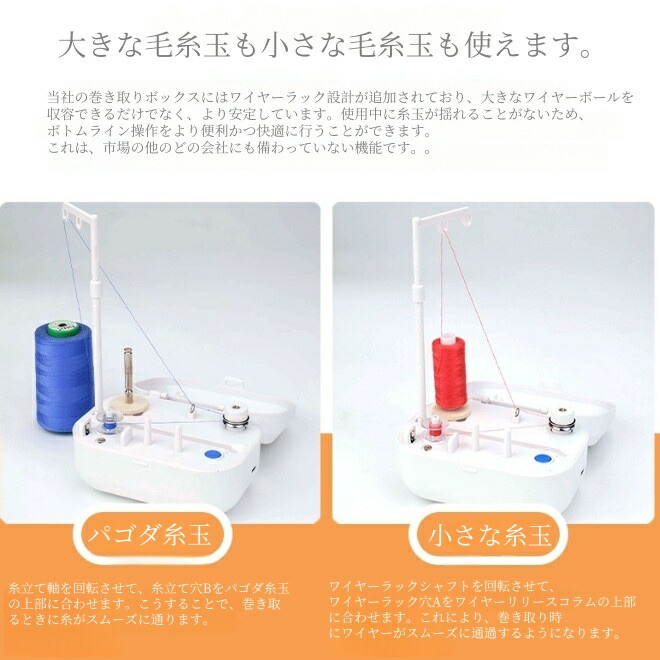 楽天市場】電動糸巻き器 ボビンワインダー 携帯用 自動 糸巻き機