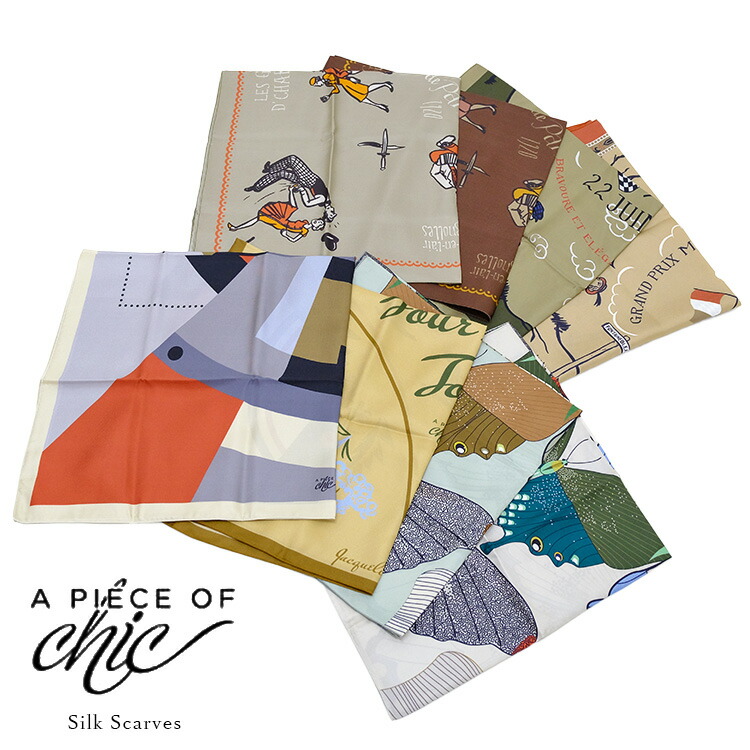 楽天市場】A PIECE OF CHIC アピースオブシック Silk Scarf シルク