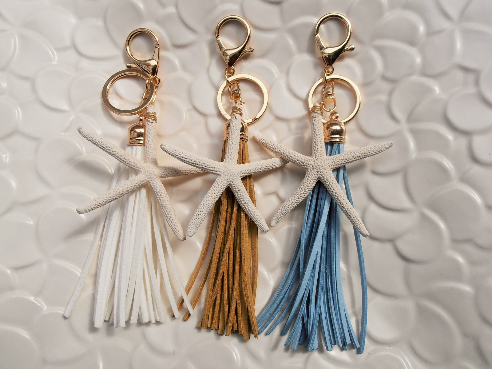 楽天市場】天然 スターフィッシュ ヒトデ ロングタッセルキーホルダー