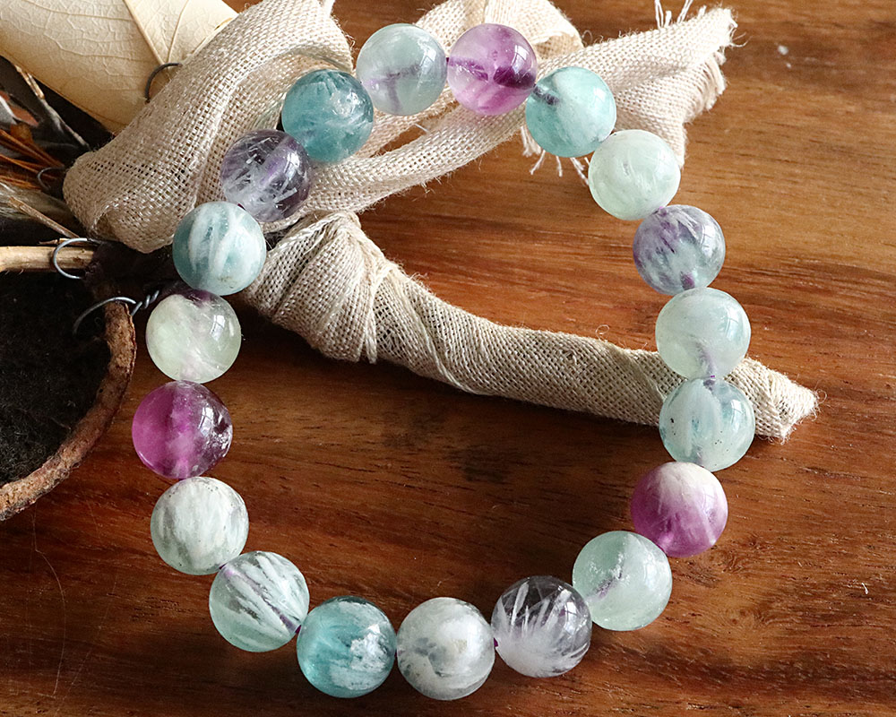 楽天市場】希少 マルチカラー エンジェルフェザー フローライト 10mm