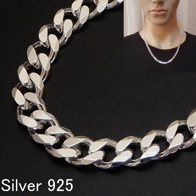 楽天市場】【10%OFFクーポン有り】 太い ネックレス メンズ シルバー