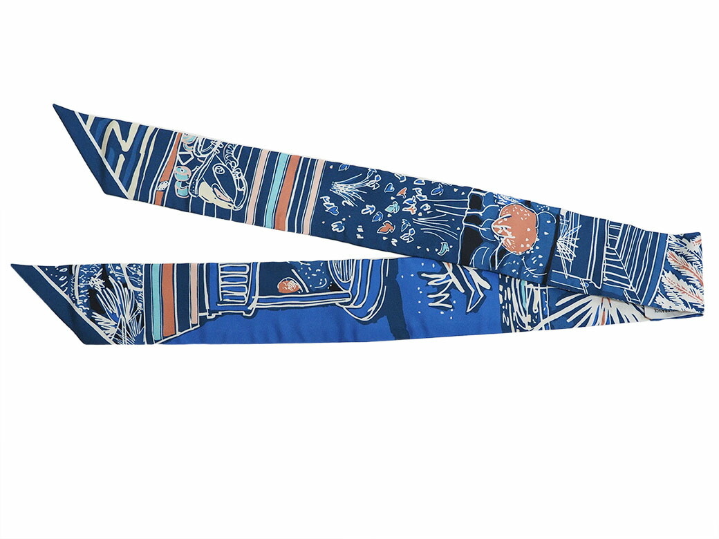 楽天市場】エルメス HERMES スカーフ ツイリー レイユールデテ ブルー