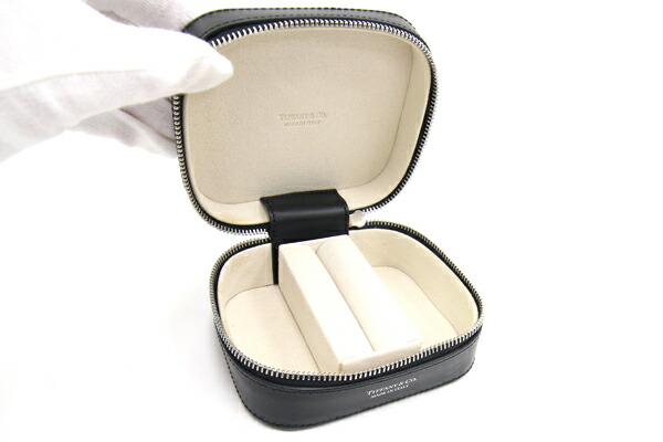 楽天市場】ティファニー ジュエリーケース ブラック レザー 中古 宝石