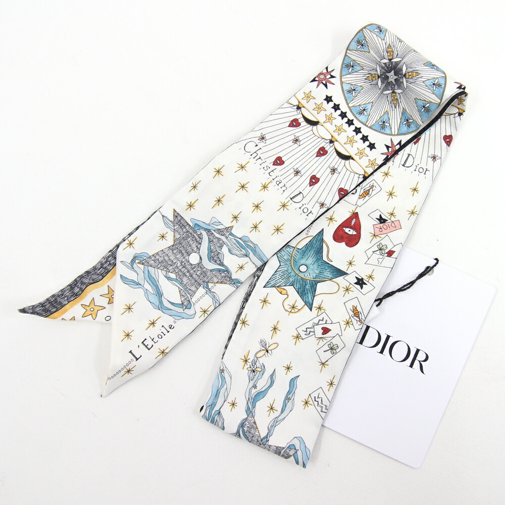 未使用✨タグ付✨ディオール スカーフ 幸運の鈴蘭×ハウンドトゥース