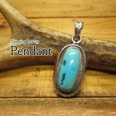 楽天市場】ターコイズペンダントトップ ネックレス【Sleeping beauty