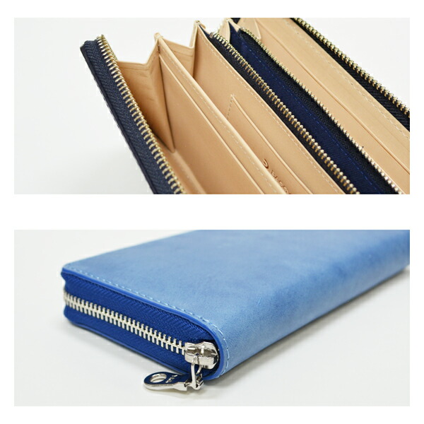 楽天市場】ラウンドファスナー 藍染め 本革 札入れ 財布 長財布 牛革