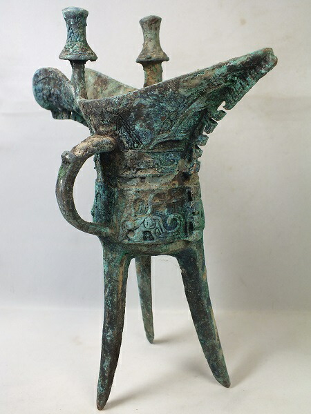 楽天市場】□龍香堂□☆【中国古物】青銅器「爵（三足酒器