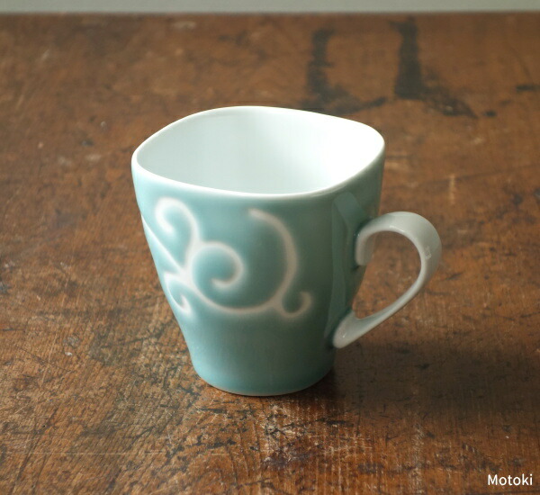 楽天市場】伊万里焼 かけわけ 四角マグカップ（青） : 有田焼や心器